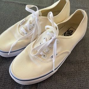 Brand New Cream Vans Authentic Shoe Size 7.5 women’s, 6 men’s